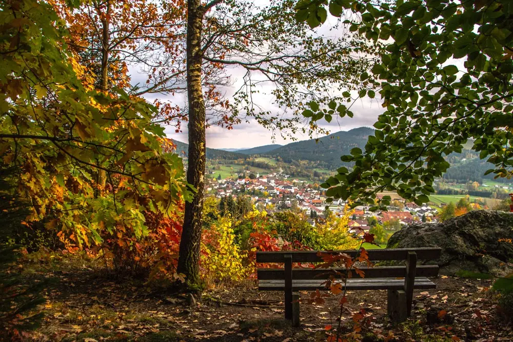 Bank-auf-dem-Sturmfelsen-Herbst-Bodenmaisblick-bunt